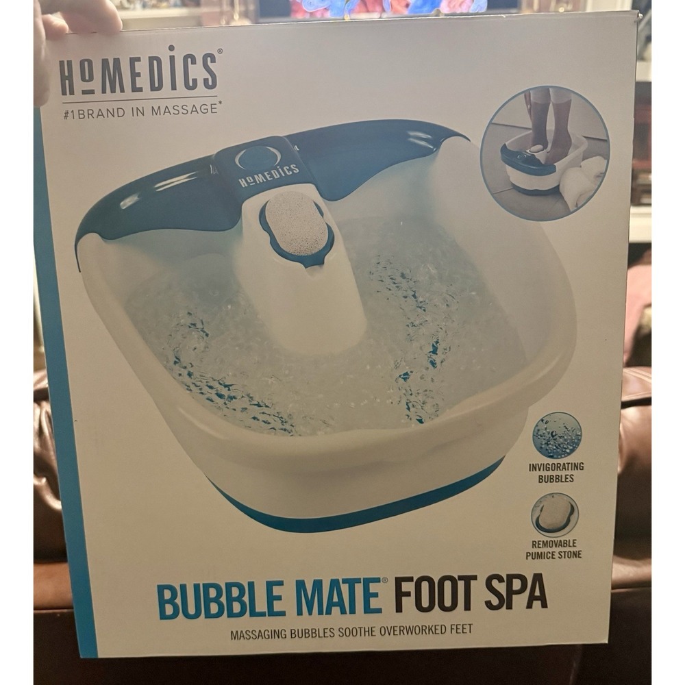 HoMedics Bubble Mate Heated Foot Spa Bubble Foot Massager